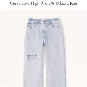 Abercrombie & Fitch Curve Love High Rise 90s Relaxed Jean